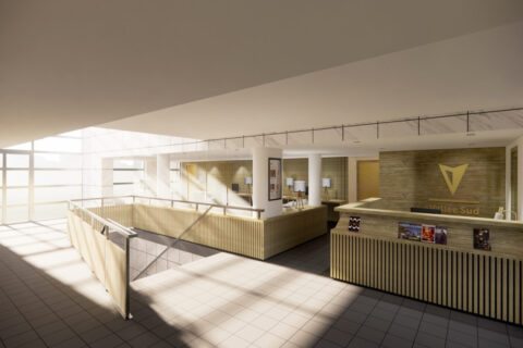 Hall d'accueil du conservatoire Darius Milhaud d'Antony